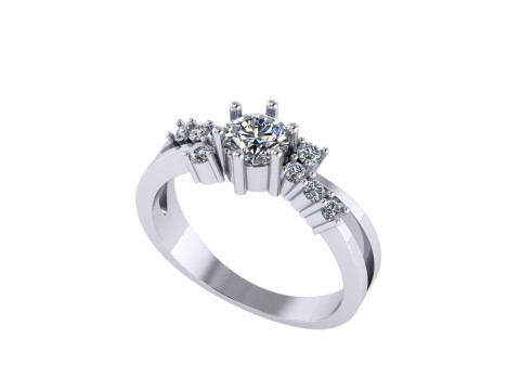 Women diamond ring 3d render 3D Print Model
