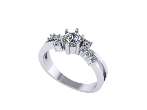 Women diamond ring 3d render 3D Print Model