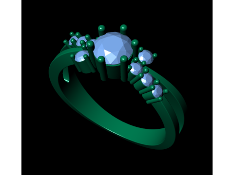 Women diamond ring 3d render 3D Print Model