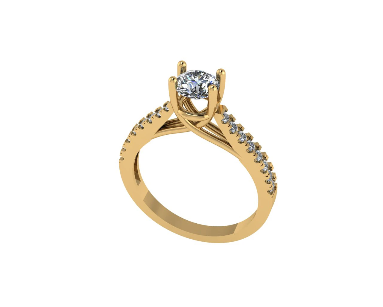Women diamond ring 3d render 3D Print Model .c4d .max .obj .3ds .fbx .stl .blend