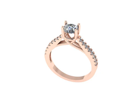Women diamond ring 3d render 3D Print Model