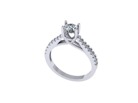 Women diamond ring 3d render 3D Print Model