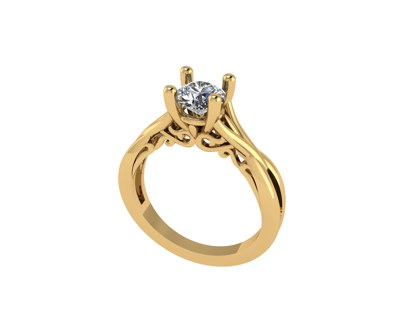 Women diamond ring 3d render 3D Print Model .c4d .max .obj .3ds .fbx .stl .blend 