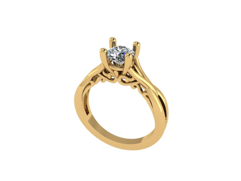 Women diamond ring 3d render 3Dプリントモデル