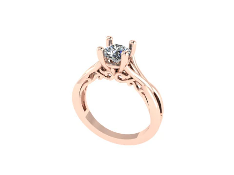 Women diamond ring 3d render 3D Print Model