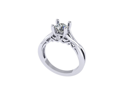 Women diamond ring 3d render 3D Baskı Modeli