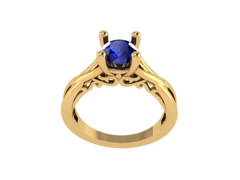 Women diamond ring 3d render 3D Print Model
