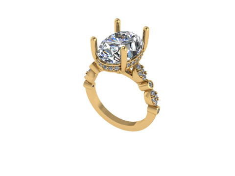 Women diamond ring 3d render 3Dプリントモデル