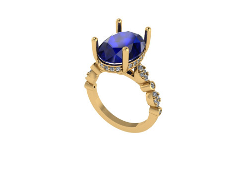 Women diamond ring 3d render 3D Print Model