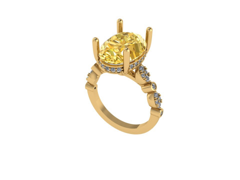 Women diamond ring 3d render 3D Print Model