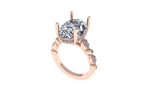 Women diamond ring 3d render 3D Print Model