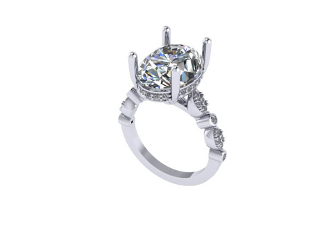 Women diamond ring 3d render 3D Print Model
