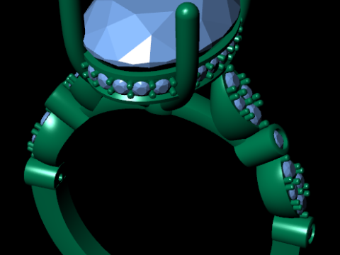 Women diamond ring 3d render 3D Print Model