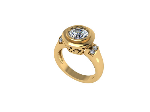 Women diamond ring 3d render 3Dプリントモデル