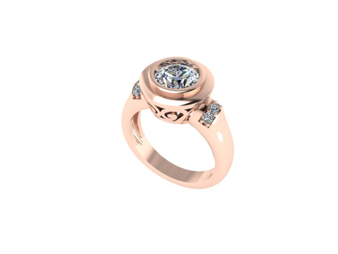 Women diamond ring 3d render 3D Print Model