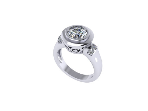 Women diamond ring 3d render 3D Print Model