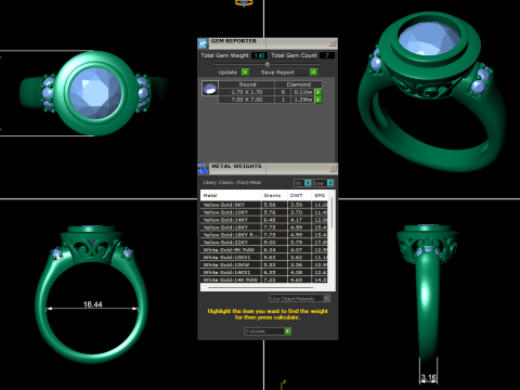 Women diamond ring 3d render 3D Print Model