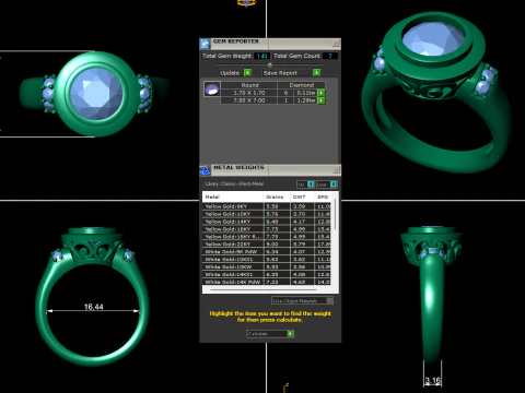 Women diamond ring 3d render 3D Print Model