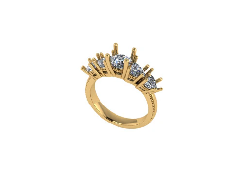 Vrouwen diamanten ring 3d render 3D printmodel