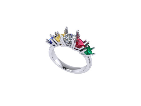 Women diamond ring 3d render 3D प्रिंट मॉडल