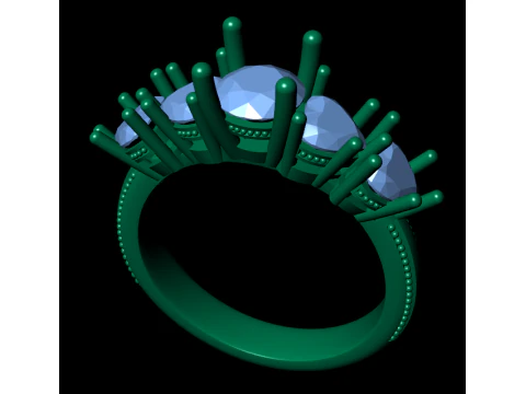 Women diamond ring 3d render 3D Print Model
