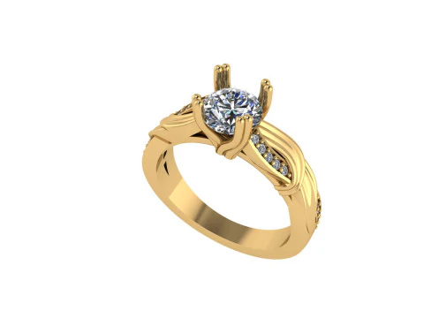 Bague en diamant pour femmes, rendu 3D Modèles 3D en vedette