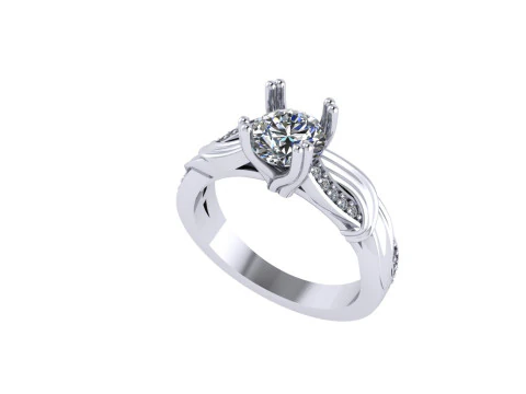Women diamond ring 3d render 3D Print Model