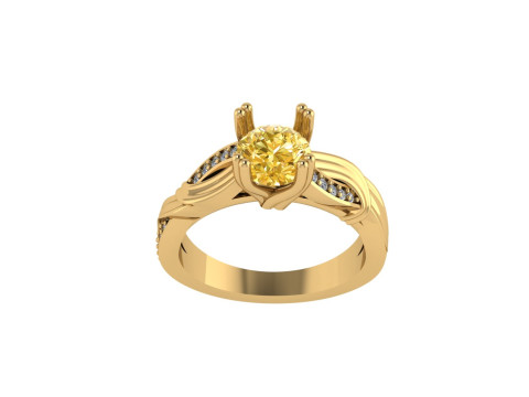 Women diamond ring 3d render Modello di stampa 3D