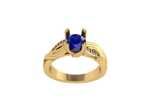 Women diamond ring 3d render Modello di stampa 3D