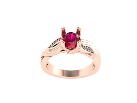 Women diamond ring 3d render Modello di stampa 3D