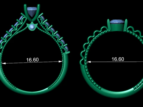 Wedding ring 3d render 3D Print Model