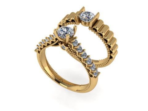 Wedding ring 3d render 3Dプリントモデル