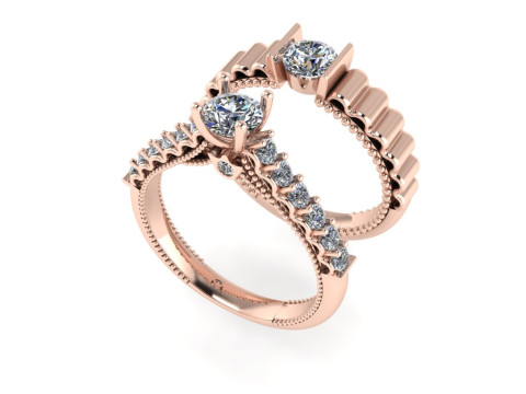 Wedding ring 3d render Model do druku 3D