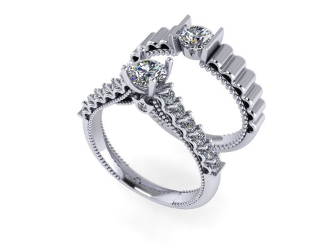 Wedding ring 3d render Model do druku 3D
