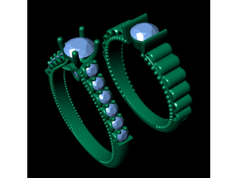 Wedding ring 3d render 3D Print Model