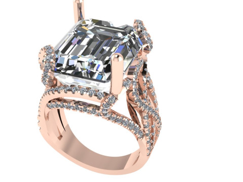 Women diamond ring 3d render 3Dプリントモデル