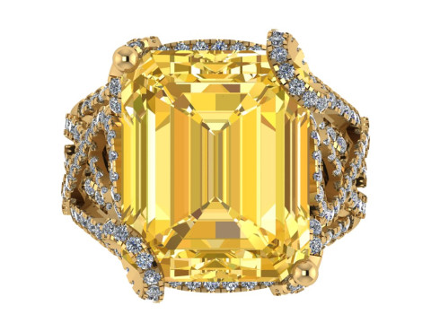Women diamond ring 3d render 3Dプリントモデル