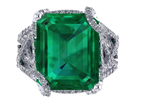 Women diamond ring 3d render 3Dプリントモデル