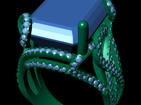 Women diamond ring 3d render 3Dプリントモデル