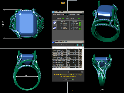 Women diamond ring 3d render 3Dプリントモデル