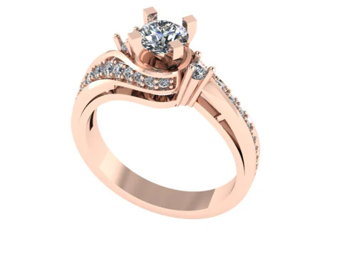 Women diamond ring 3d render 3D Print Model