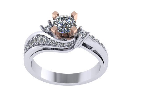 Women diamond ring 3d render 3Dプリントモデル