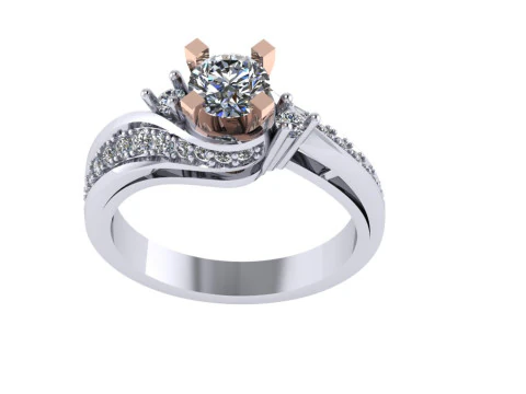 Women diamond ring 3d render 3D Print Model