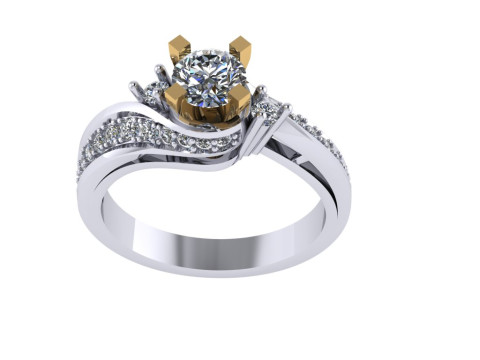 Women diamond ring 3d render 3Dプリントモデル