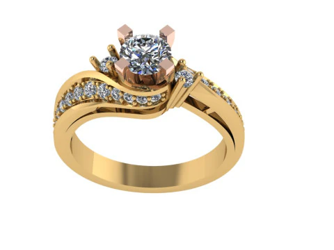 Women diamond ring 3d render 3D Print Model