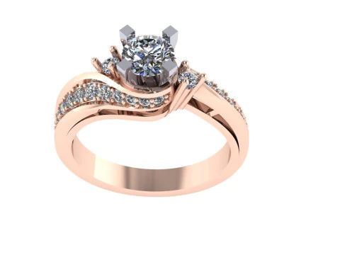 Women diamond ring 3d render 3D Print Model