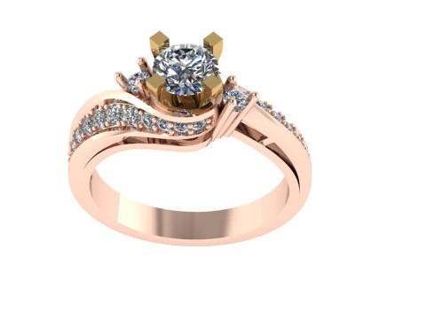 Women diamond ring 3d render 3D Print Model