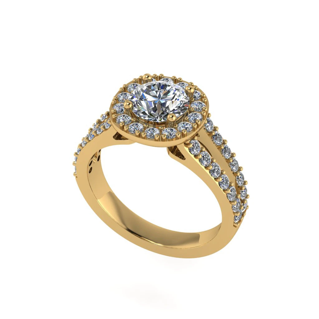 Women diamond ring 3d render 3D Print Model .c4d .max .obj .3ds .fbx .stl .blend