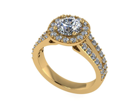 Women diamond ring 3d render 3Dプリントモデル