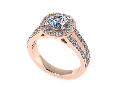Women diamond ring 3d render Model Cetak 3D